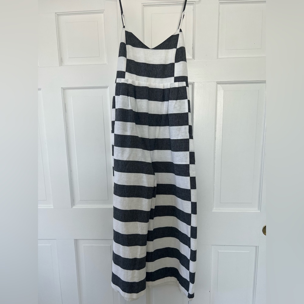 NWT Mara Hoffman Cropped Wide Leg Romper Size 8